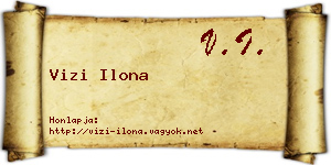 Vizi Ilona névjegykártya