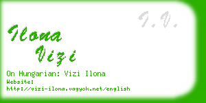 ilona vizi business card
